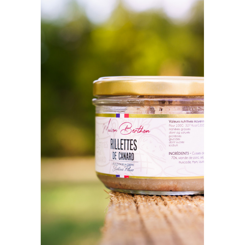 Rillettes de canard sélection Justine Piluso 180grs